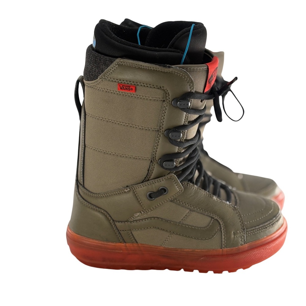 Vans Snowboard Boots High Standard OG Green Orange Men Size 7.5